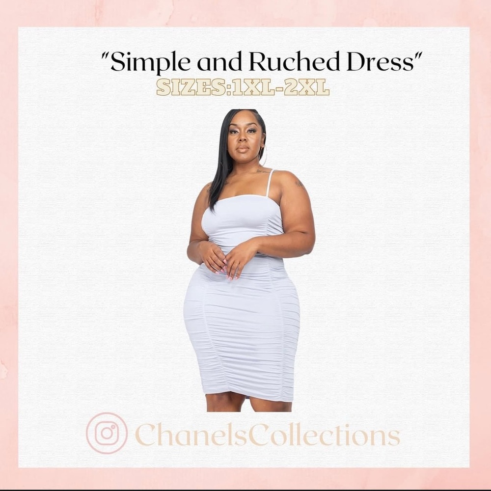 Elegant Light Blue Ruched Dress